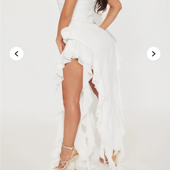 White Ruffle Dress - Picture 2 of 6